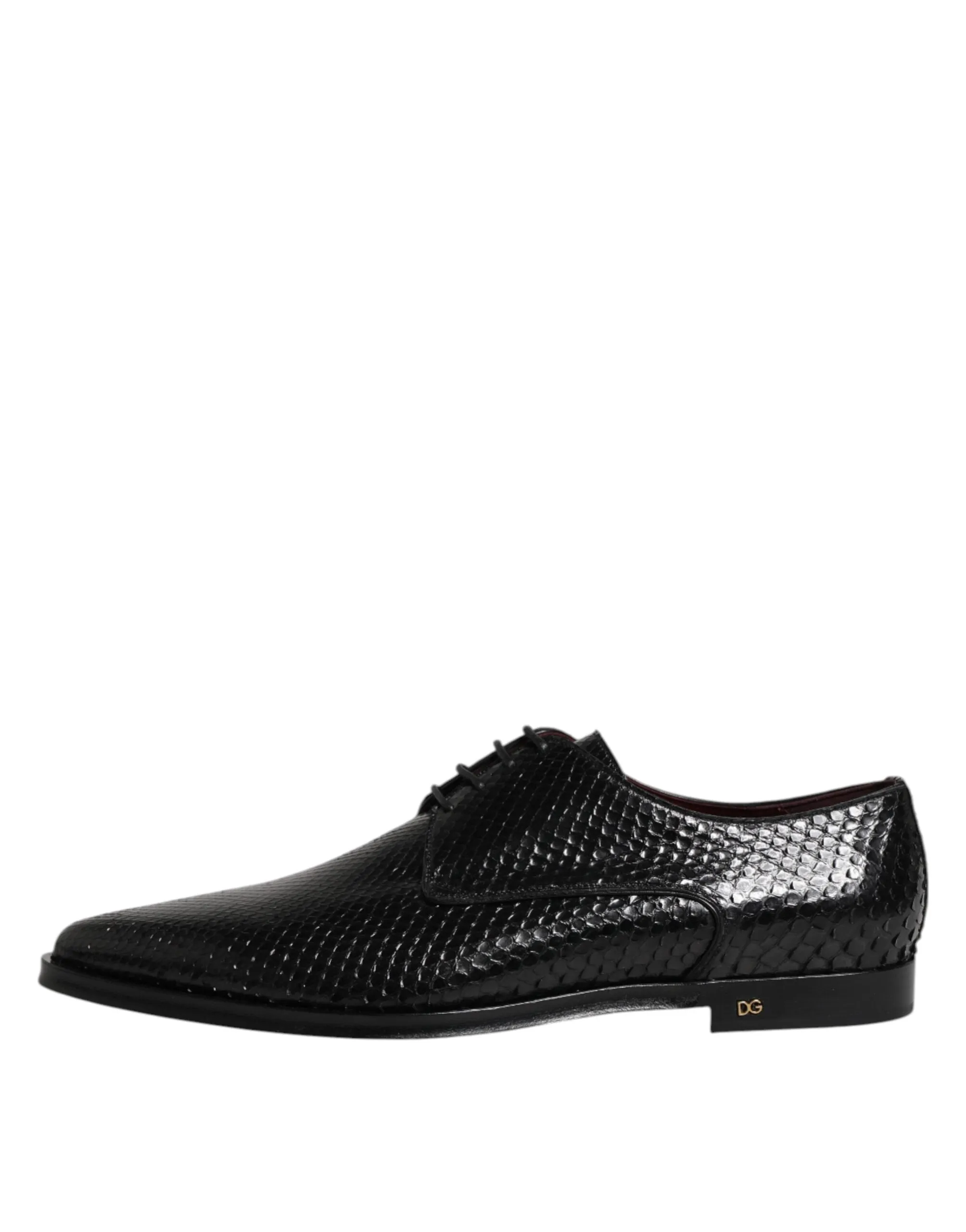 Dolce Black Excellent aftercare Shoes Lace Gabbana Fraud-proof Up Men & Leather Dress Derby
