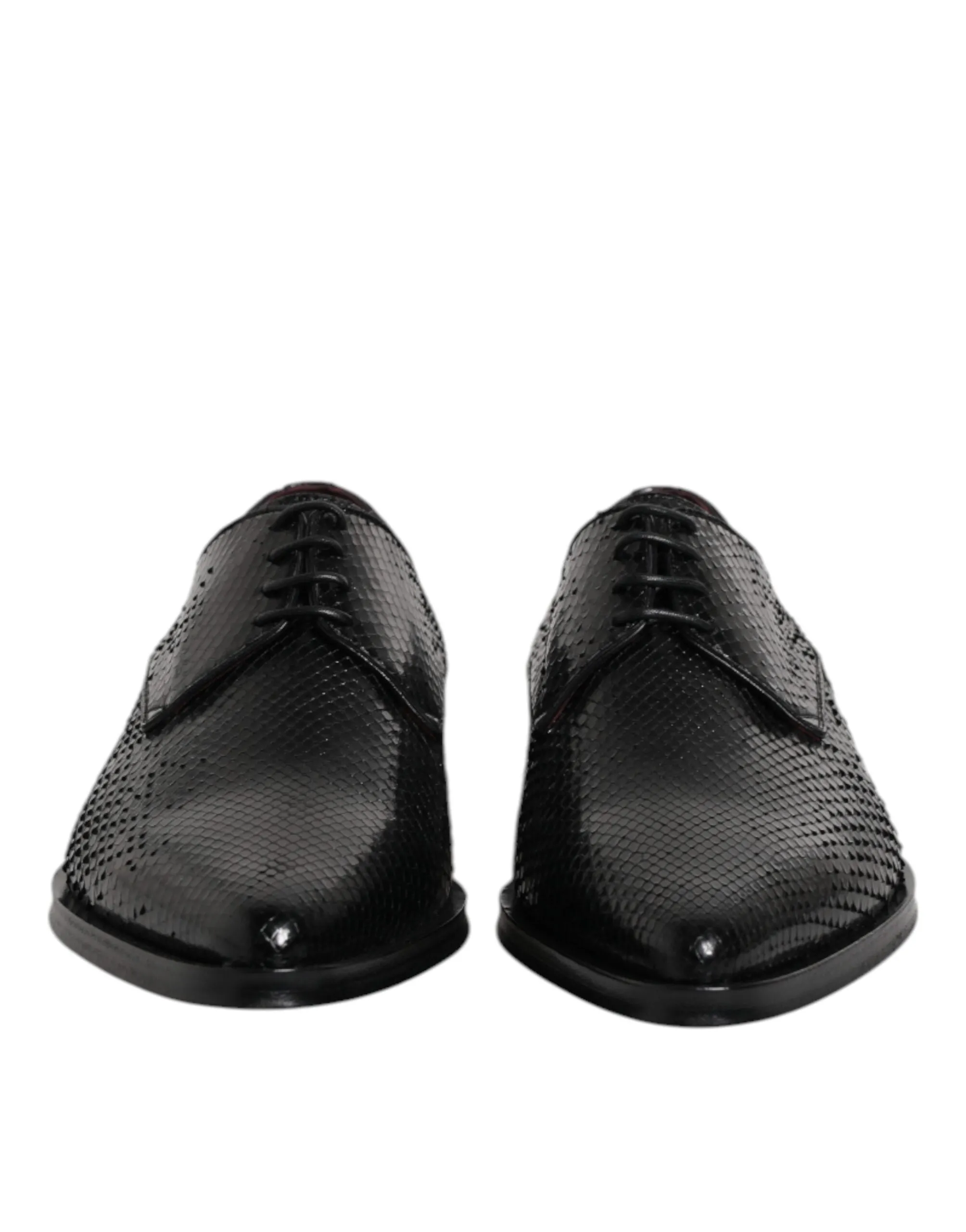 Dolce Black Excellent aftercare Shoes Lace Gabbana Fraud-proof Up Men & Leather Dress Derby