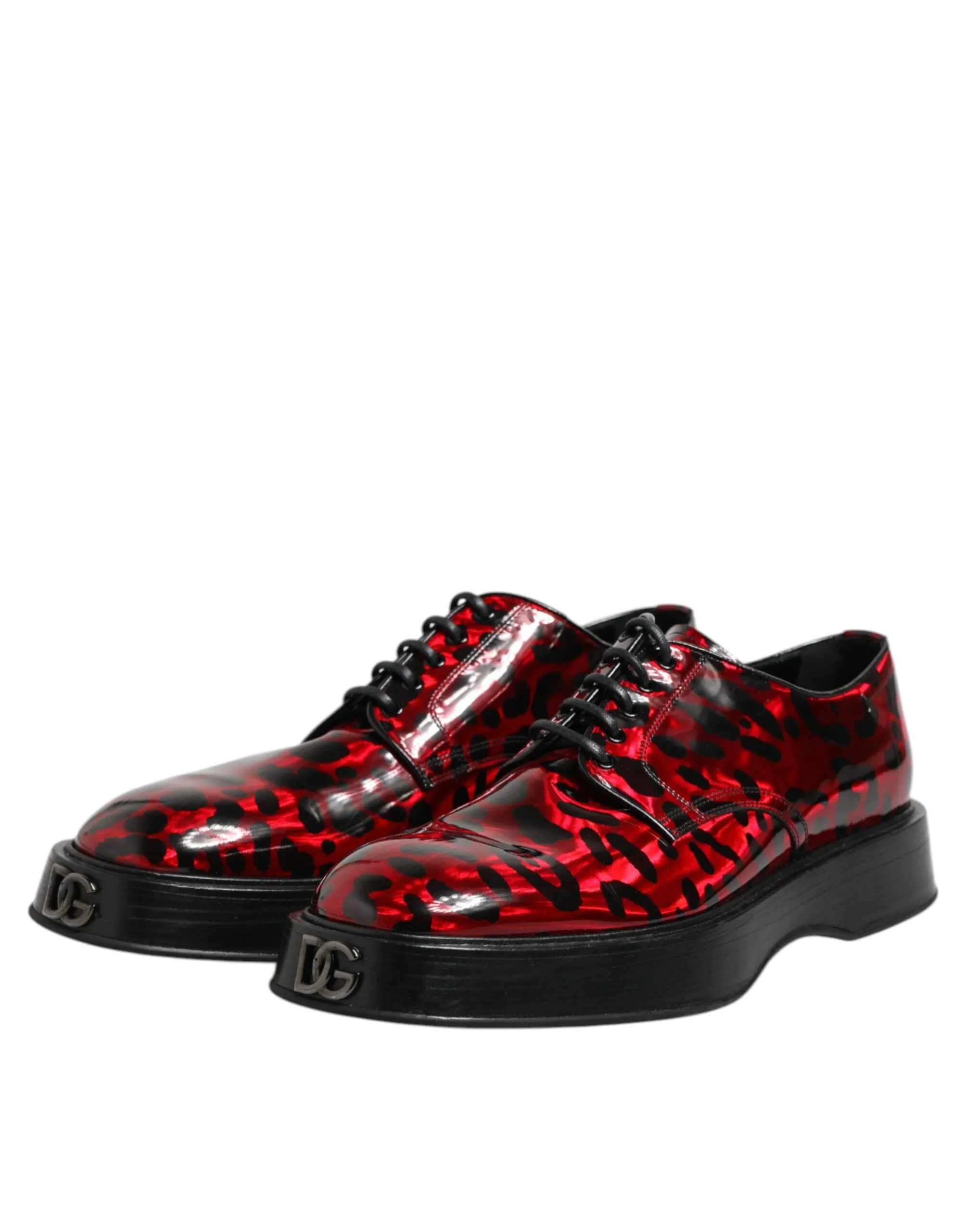 Dolce Leopard Derby Dress Exclusive offerings Red Men Gabbana Formal & Shoes Fast response