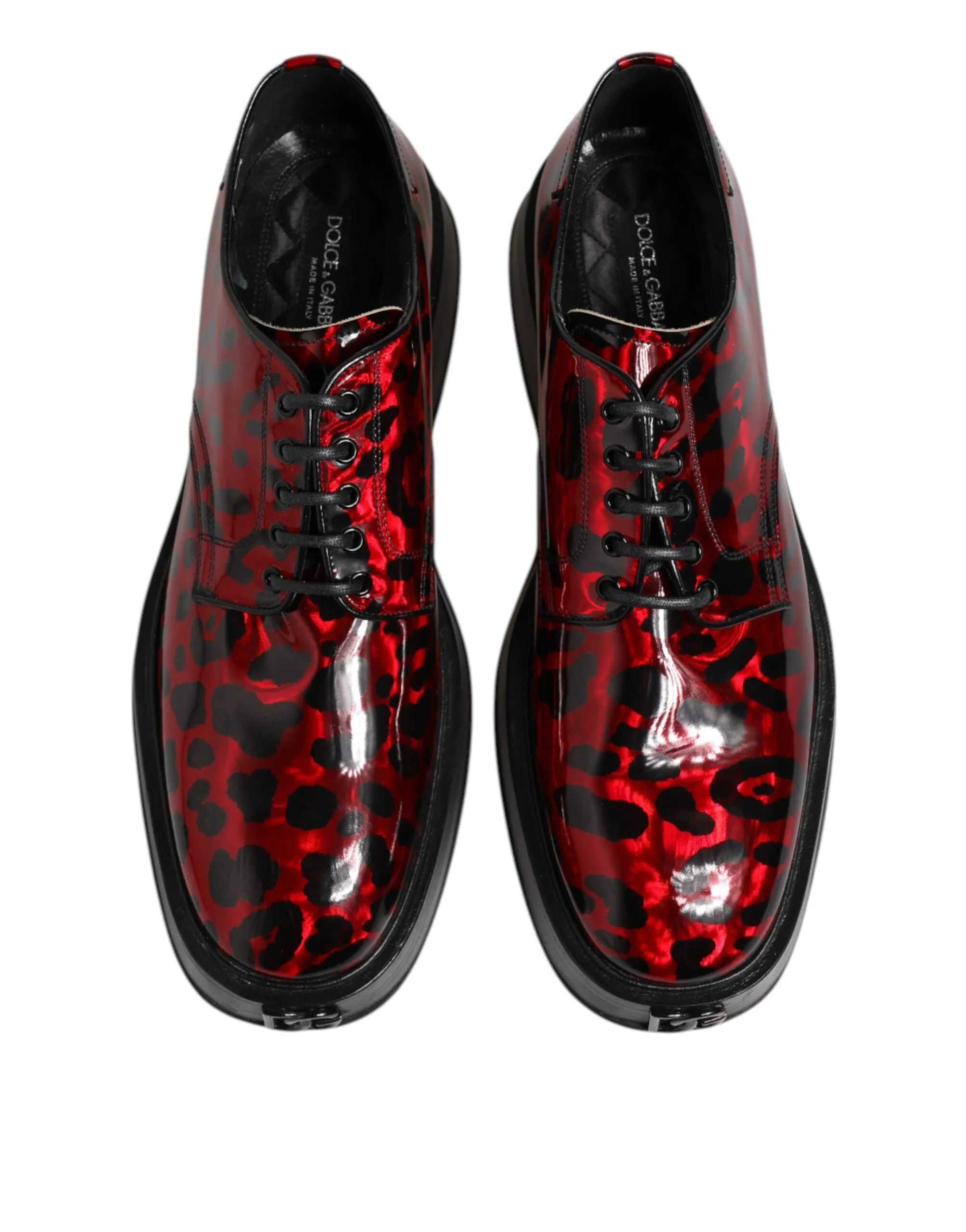 Dolce Leopard Derby Dress Exclusive offerings Red Men Gabbana Formal & Shoes Fast response