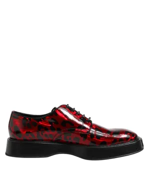 Dolce Leopard Derby Dress Exclusive offerings Red Men Gabbana Formal & Shoes Fast response