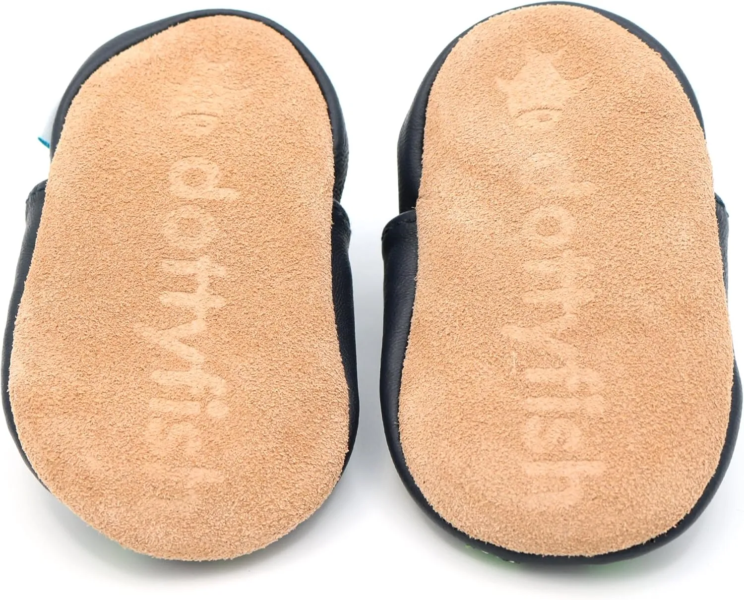 Dotty Fish Infant and Toddler Soft Leather Shoes – Barefoot-Friendly, Non-Slip Suede Sole, Podiatrist Recommended, Breathable Baby-Safe Leather, British Brand – Fits 0–5 Years