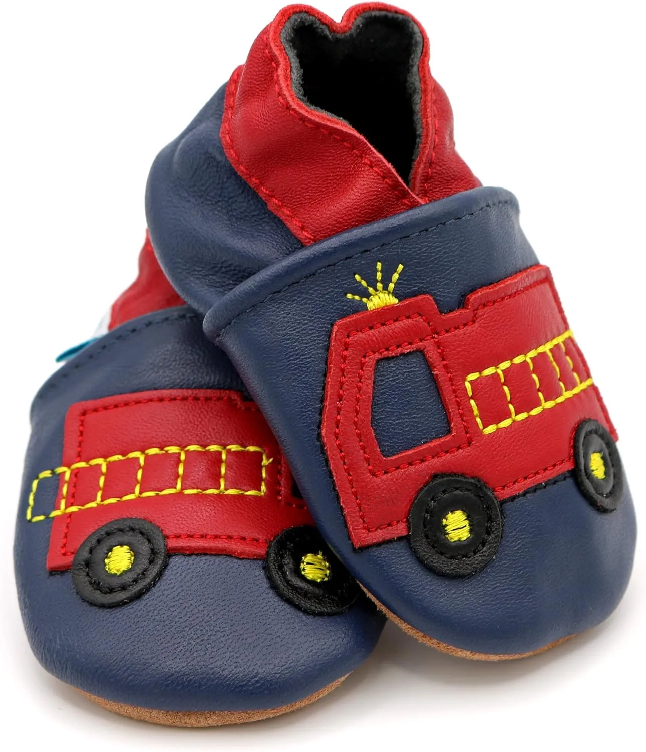 Dotty Fish Infant and Toddler Soft Leather Shoes – Barefoot-Friendly, Non-Slip Suede Sole, Podiatrist Recommended, Breathable Baby-Safe Leather, British Brand – Fits 0–5 Years