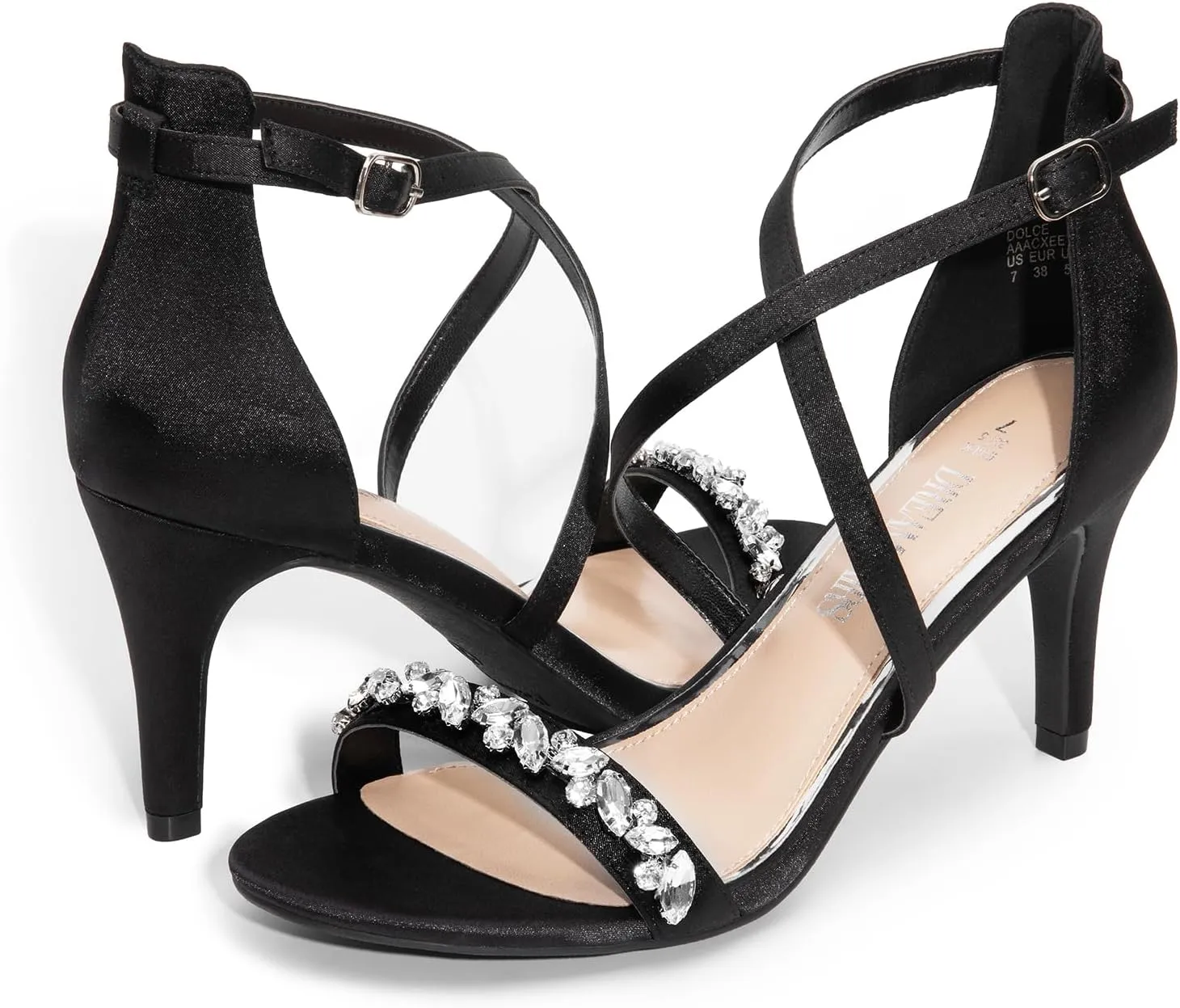 DREAM PAIRS Women's Dolce Fashion Stilettos Open Toe Pump Heel Sandals