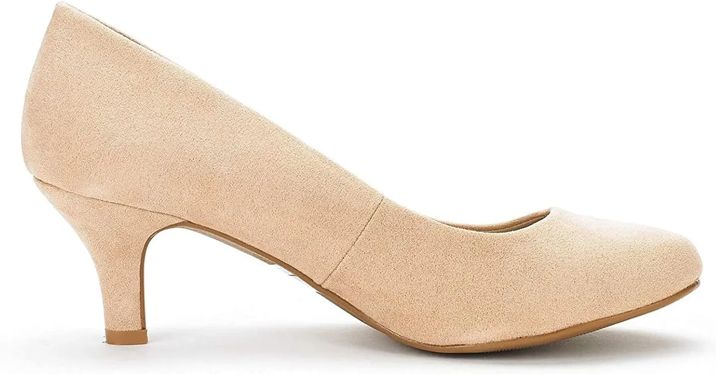 DREAM PAIRS Women's Dress Comfortable Low Heel Pump Shoes