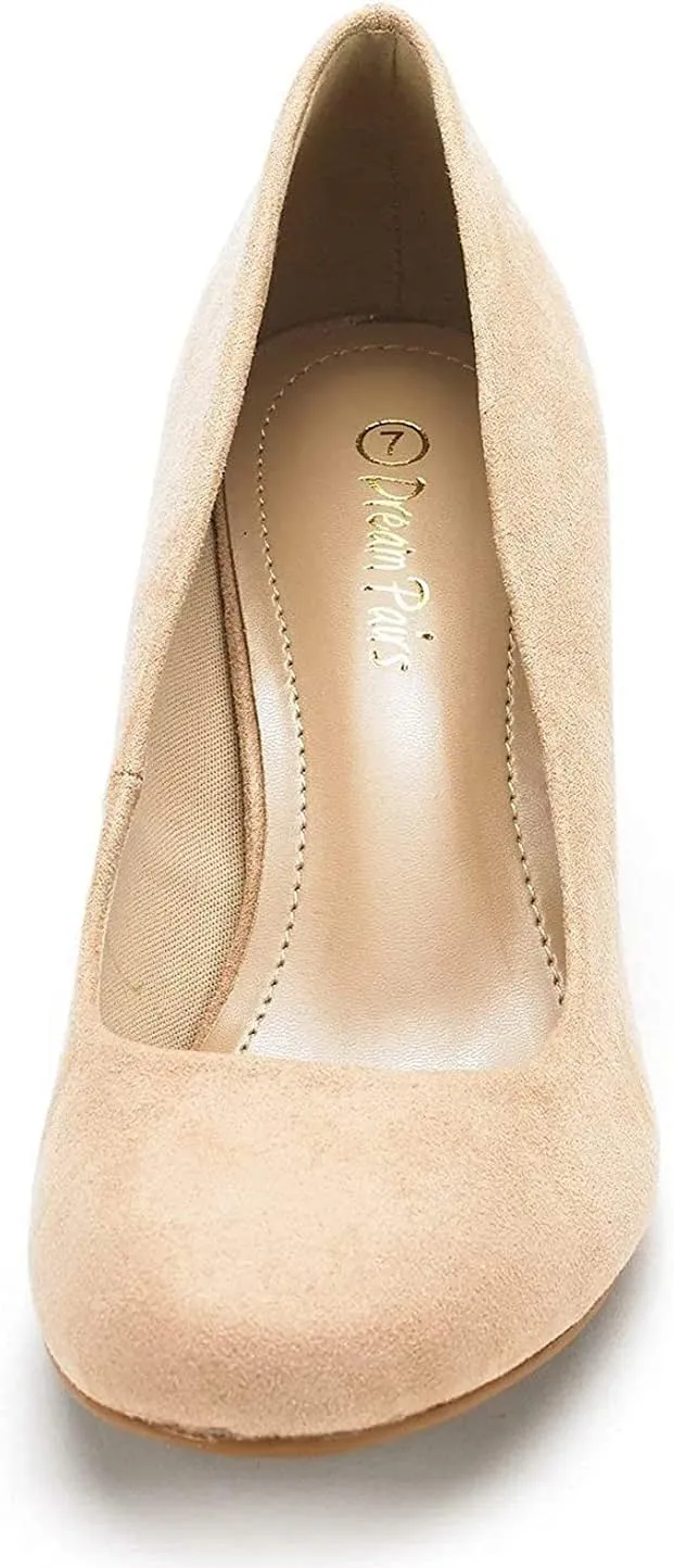 DREAM PAIRS Women's Dress Comfortable Low Heel Pump Shoes