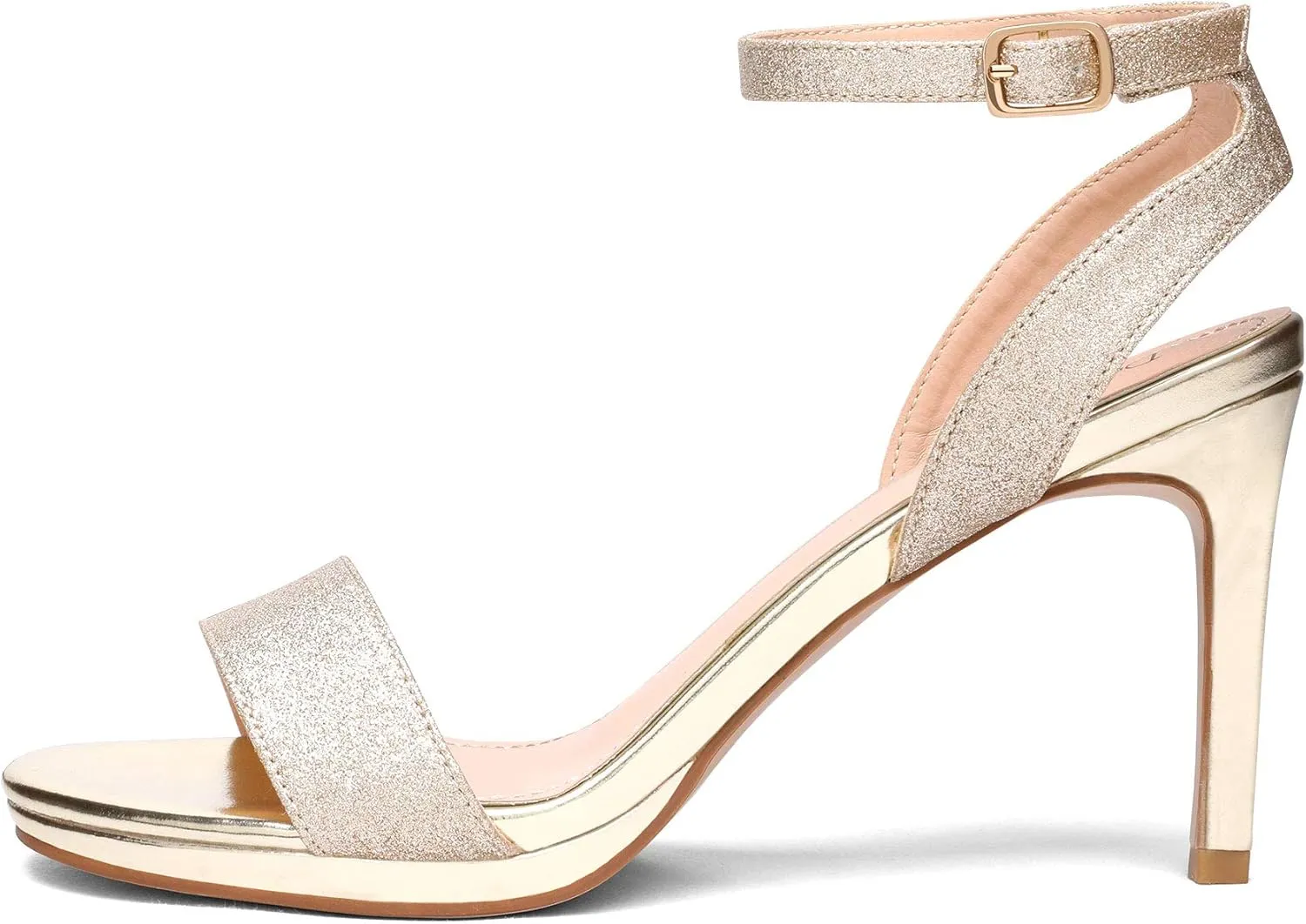 DREAM PAIRS Women's High Stiletto Open Toe Ankle Strap Heels Dress Pump Heel Sandals