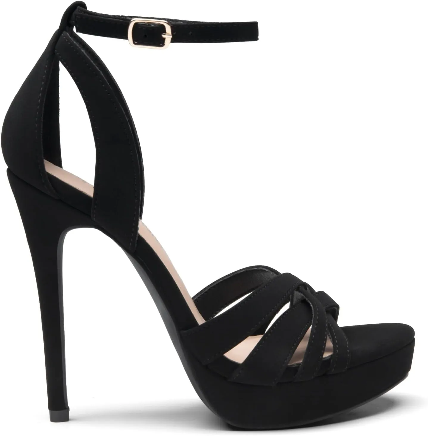 DREAM PAIRS Women's Platform Stiletto Heels Open Toe Ankle Strappy High Heels Fashion Wedding Dressy Pump Sandals Shoes