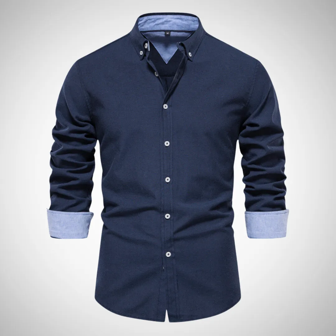 Dries Black Oxford Long Sleeve Shirt