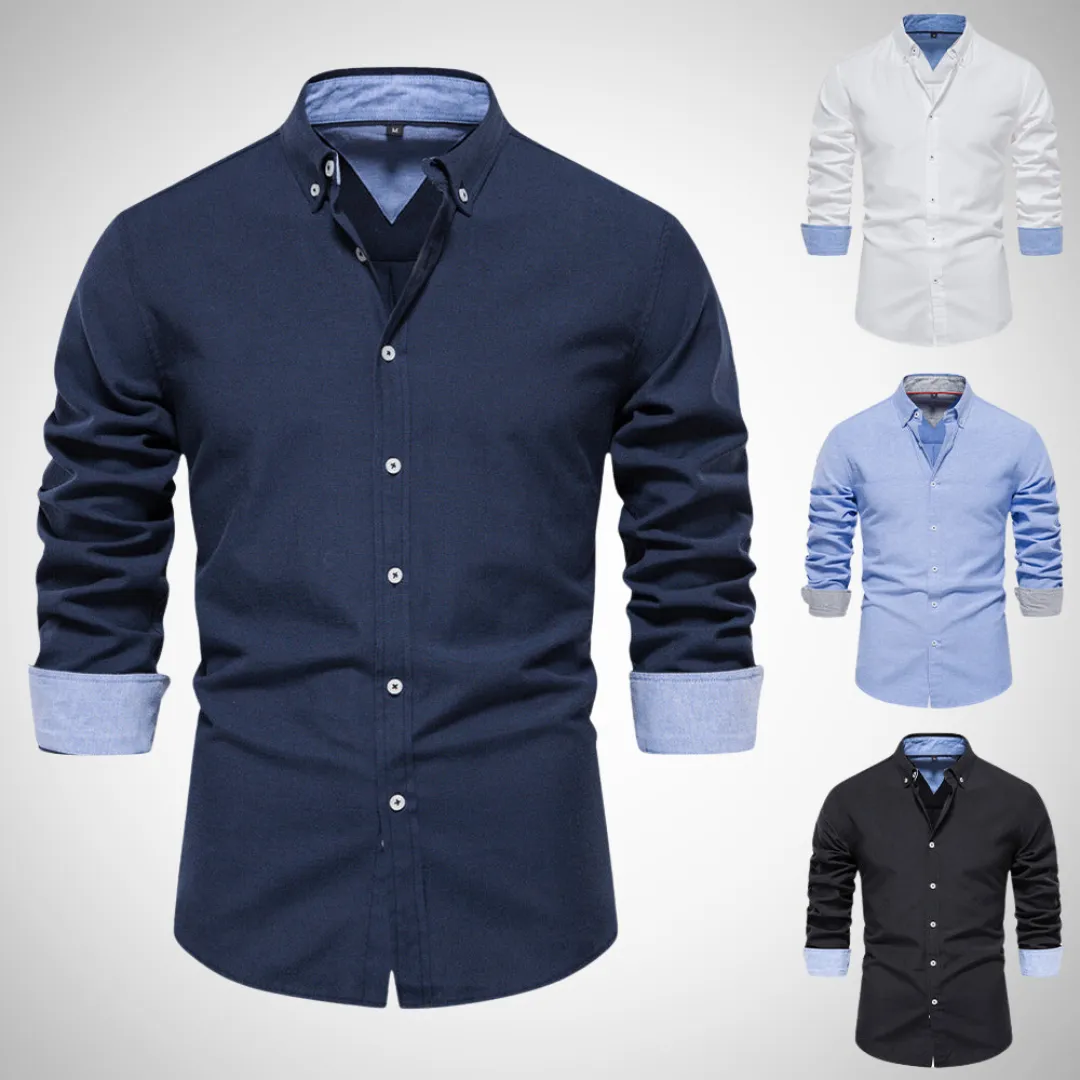 Dries Black Oxford Long Sleeve Shirt