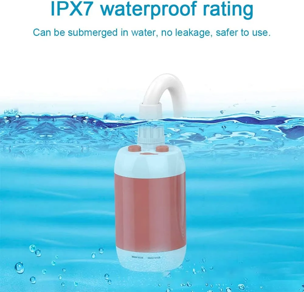 Ejoyous Portable Camping Shower, Outdoor Electric Shower with Rechargeable Handheld Showhead, Portable Shower for Hiking Pet Cleaning Watering and Beach Washing