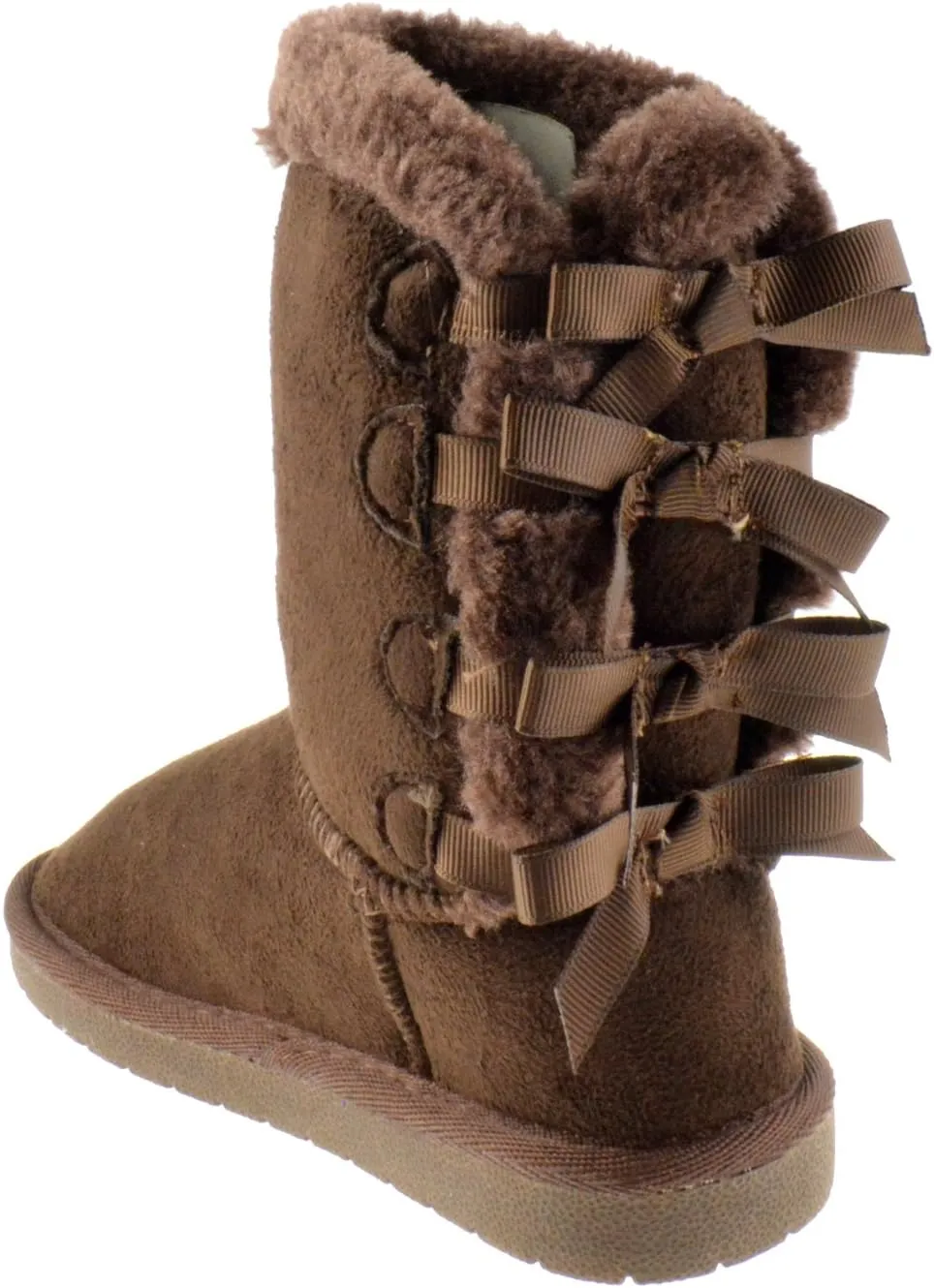 Forever Link Ann 36K Little Girls Shearling Bowtie Fur Boots