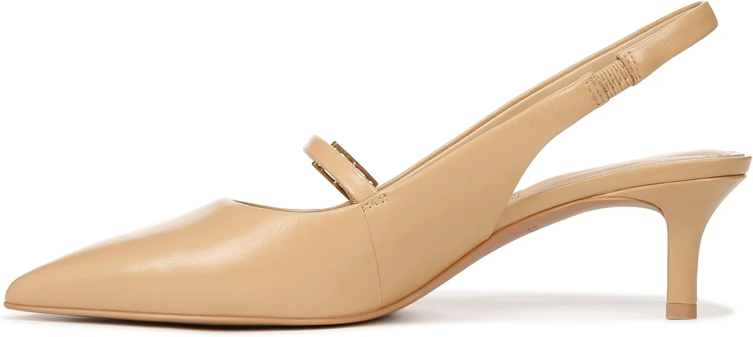 Franco Sarto Women's Khloe Pointed Toe Slingback Kitten Heel Pump