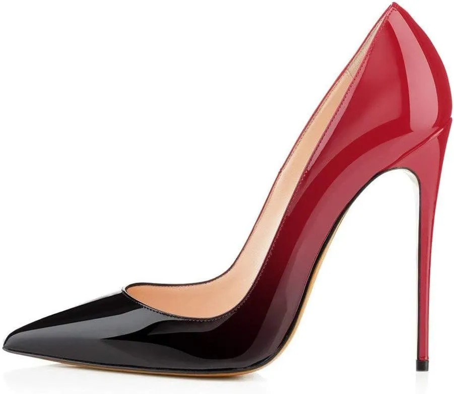 FSJ Women Fashion High Heel Pump Stilettos Pointy Toe Evening Party Dress Print Shoes Size 4-15 US