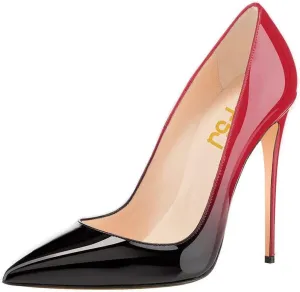 FSJ Women Fashion High Heel Pump Stilettos Pointy Toe Evening Party Dress Print Shoes Size 4-15 US