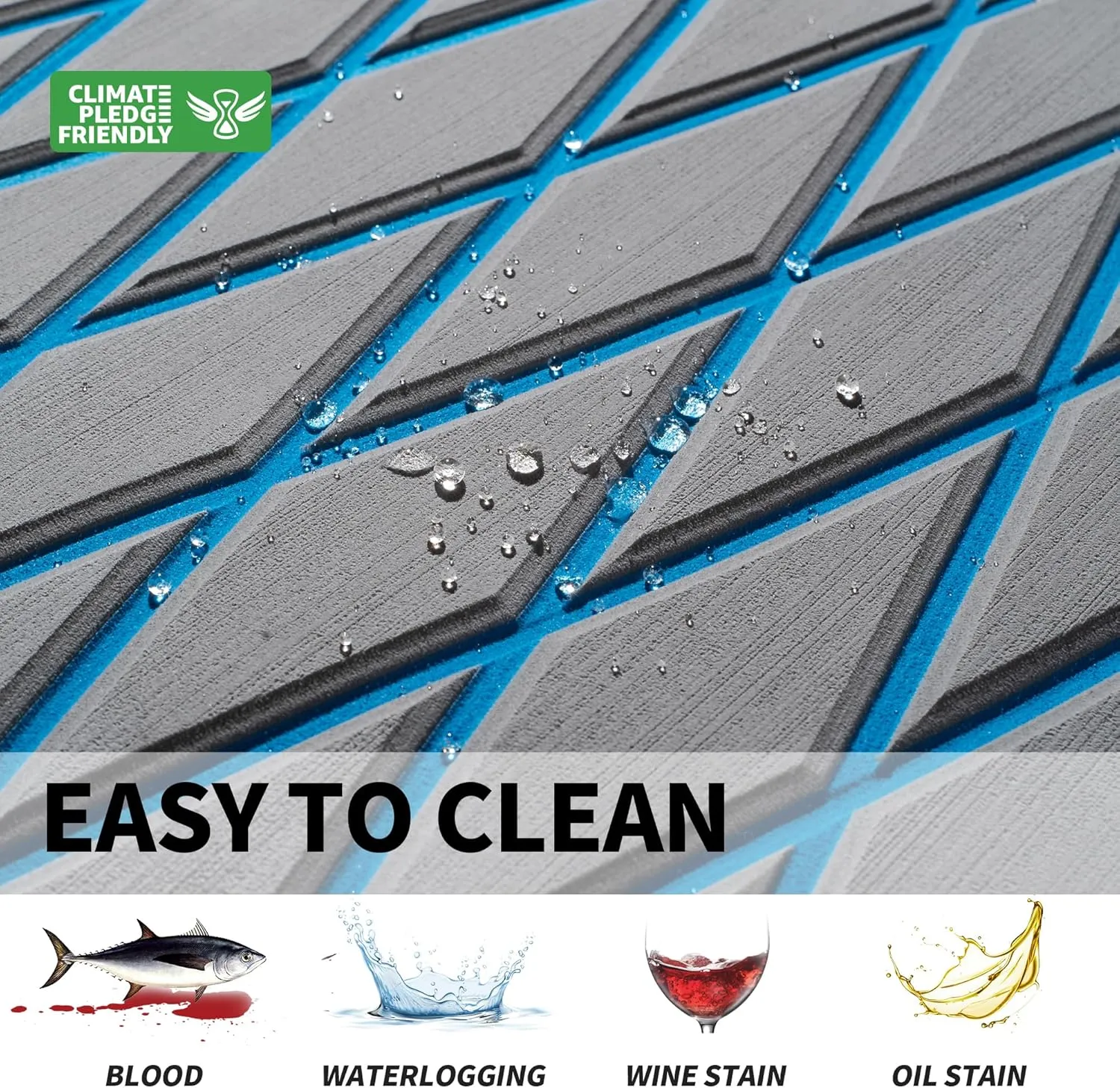 Fullfire Boat Flooring - EVA Foam Boat Decking - Marine Mat Self-Adhesive Flooring Sheet Marine Carpet for Motorboat Yacht Kayak RV