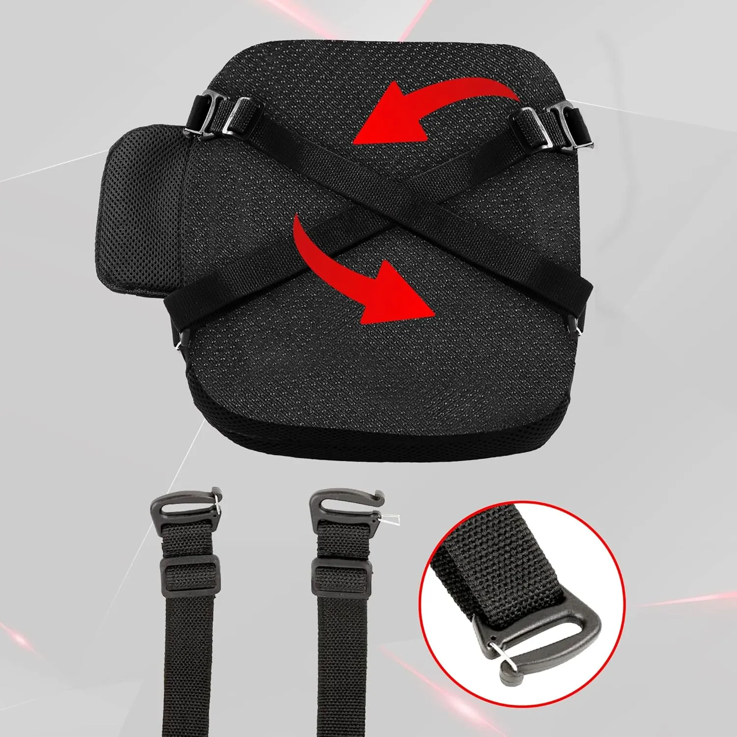 GRAND PITSTOP Motorcycle Air Seat Cushion, on The go inflate & Deflate, Pressure Relief Motorcycle Seat Pad, Shock Proof Comfortable for Motorbike Long Rides (Pillion Premium with Air Pump)