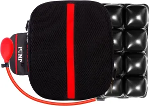 GRAND PITSTOP Motorcycle Air Seat Cushion, on The go inflate & Deflate, Pressure Relief Motorcycle Seat Pad, Shock Proof Comfortable for Motorbike Long Rides (Pillion Premium with Air Pump)