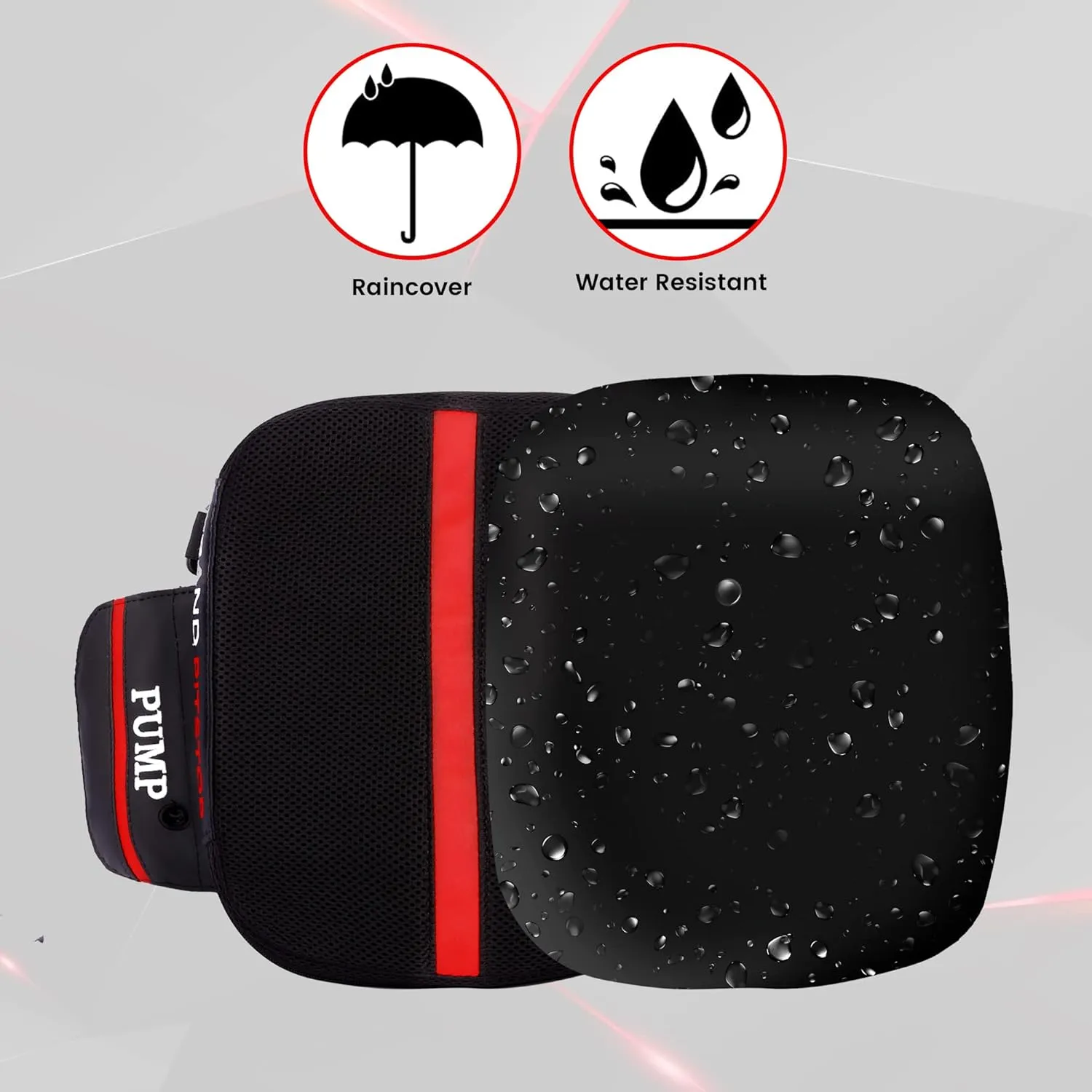 GRAND PITSTOP Motorcycle Air Seat Cushion, on The go inflate & Deflate, Pressure Relief Motorcycle Seat Pad, Shock Proof Comfortable for Motorbike Long Rides (Pillion Premium with Air Pump)