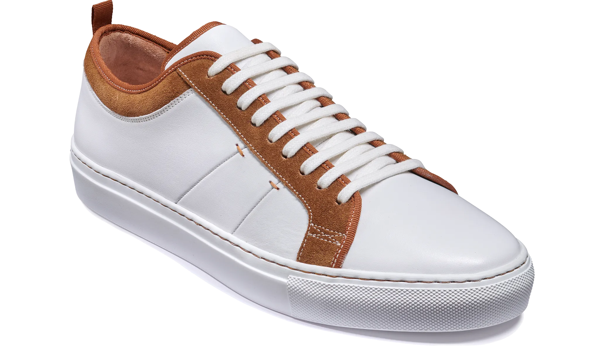 Greg - White Calf / Tan Suede