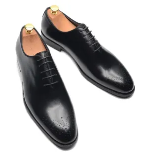Handmade Leather Oxford Brogue Shoes for Men
