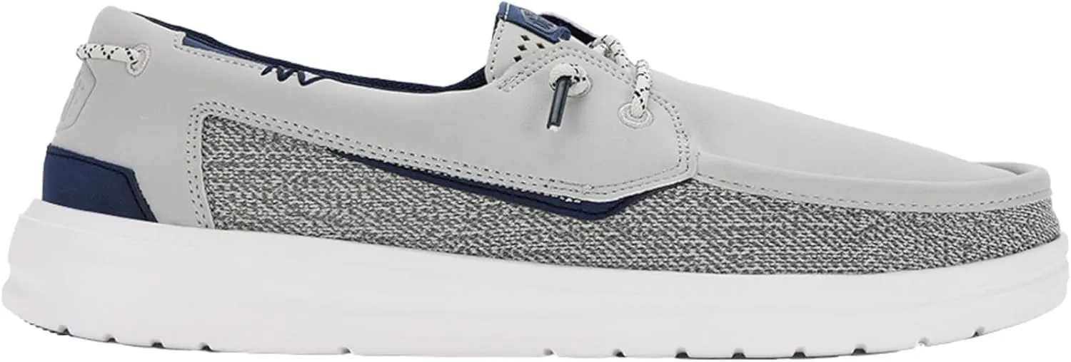 Hey Dude Wesh Grip Grey Mesh Boat Shoes