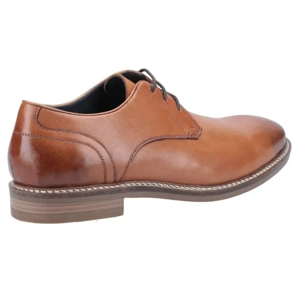 Hush Puppies BRAYDEN Mens Leather Derby Shoes Brown