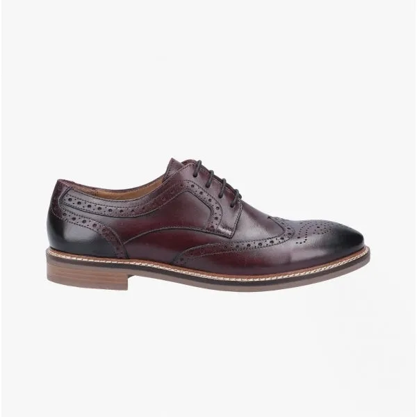 Hush Puppies BRYSON Mens Leather Oxford Shoes Red