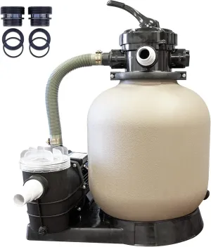 HYDROTOOLS Pool Sand & Cartridge Filter Pumps for Above Ground Pools |12-16 Inch & 8-40 SF Cleaner Systems | 1/3 to 1 HP Pump Options|for Intex Bestway Soft Sided Pools 40mm to 1.5 Inch Hose Convert