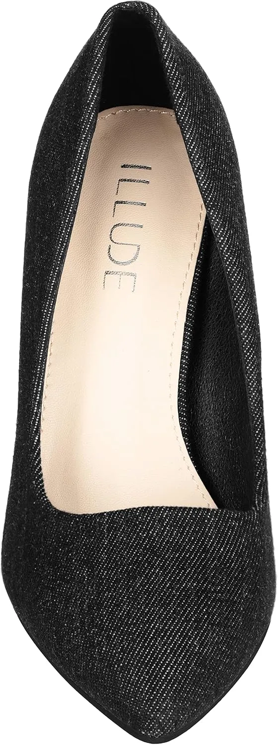 ILLUDE Women's High Heel Pumps Stiletto Heels Pointed Toe Pumps Shoes - Nancy
