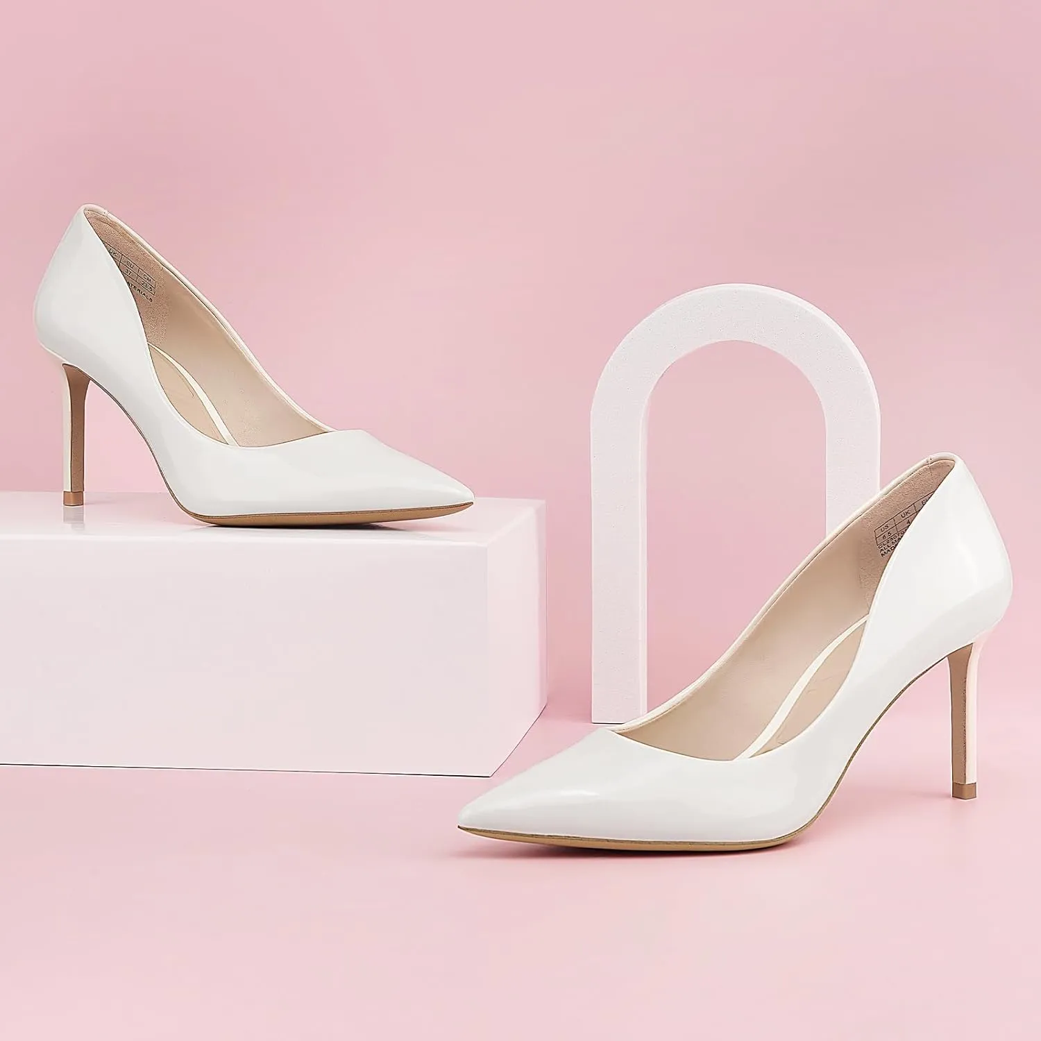 JENN ARDOR Women’s Heels Pumps 3.14”High Heel Shoes Women Classic Pointed Toe Stiletto Heel Shoes Sexy Office Party Event Dressy Pumps