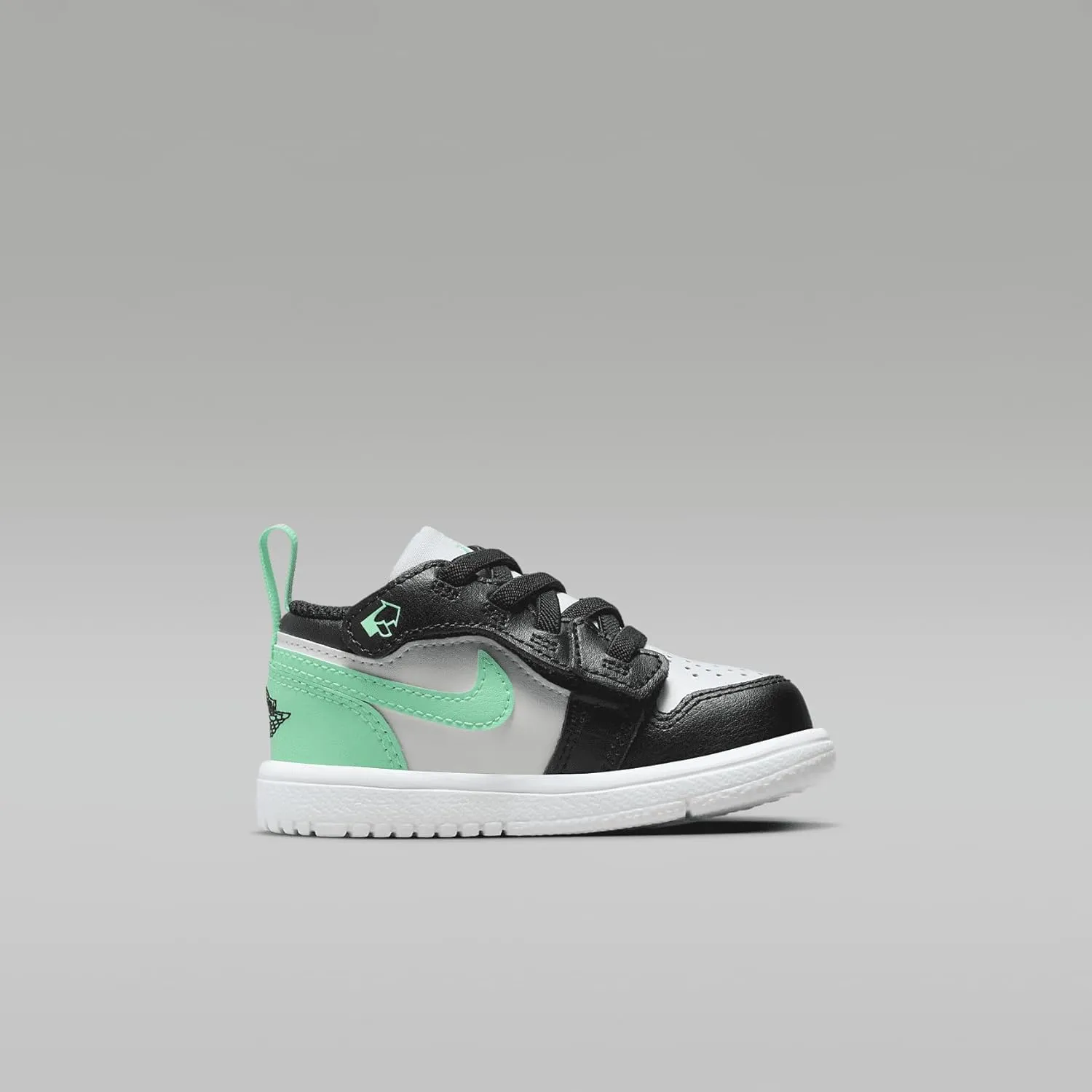 Jordan 1 Low Alt Baby/Toddler Shoes (DR9747-131, White/Black-Green Glow)