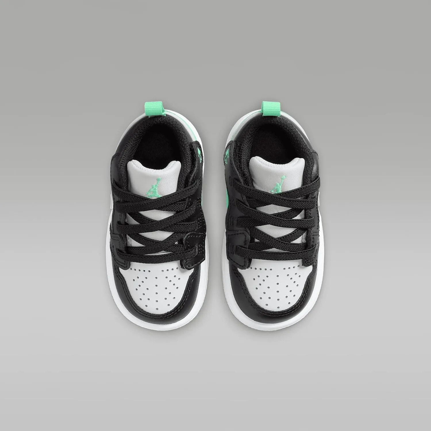 Jordan 1 Low Alt Baby/Toddler Shoes (DR9747-131, White/Black-Green Glow)