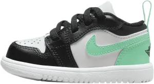 Jordan 1 Low Alt Baby/Toddler Shoes (DR9747-131, White/Black-Green Glow)