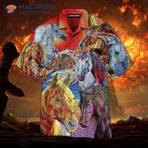 Kentucky Derby Horse-patterned Hawaiian Shirts