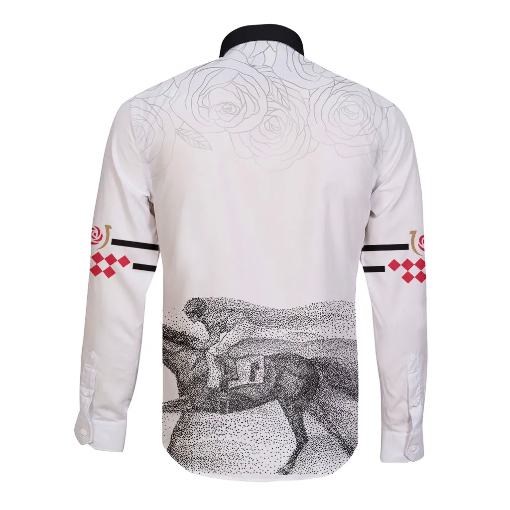 Kentucky Derby Long Sleeve Button Shirt The Race For The Roses LT7