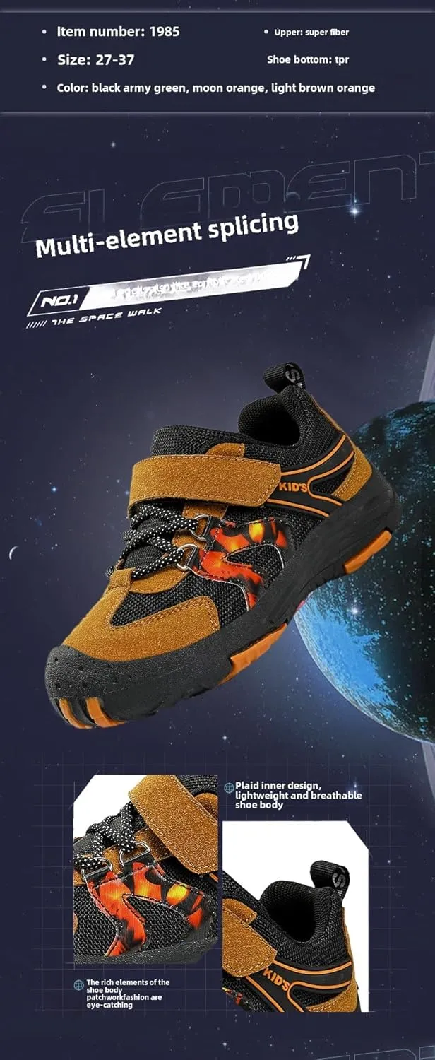 Kids Hiking Boots Toddler Girls Boys Hiking Shoes Water-Resistant Anti-Collision Non-Slip Athletic Outdoor Trekking Boots