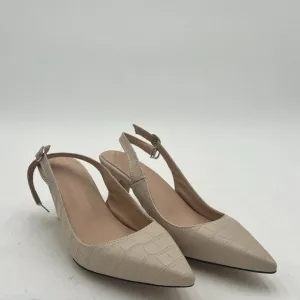 Kitten Heels for Women Pointed Toe Slingback Pumps Patent Leather Dressy