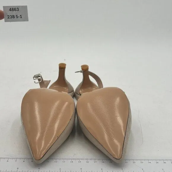 Kitten Heels for Women Pointed Toe Slingback Pumps Patent Leather Dressy
