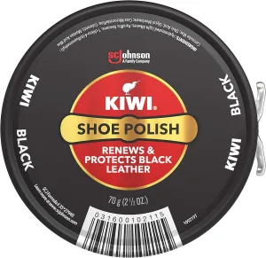 Kiwi Kiwi 10111 Shoe Paste Polish 1 - 1/8 Ounce,Black,Large (Pack of 6)