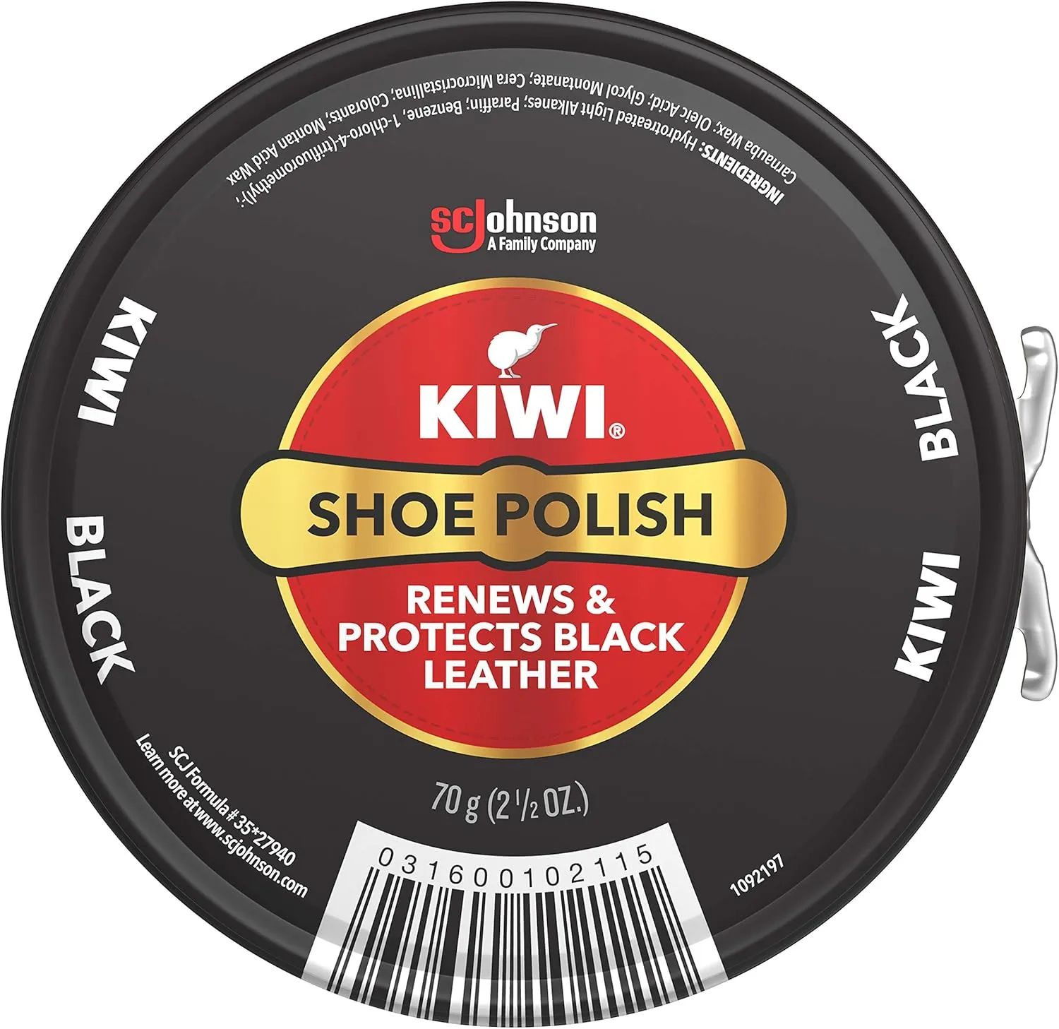 Kiwi Kiwi 10111 Shoe Paste Polish 1 - 1/8 Ounce,Black,Large (Pack of 6)
