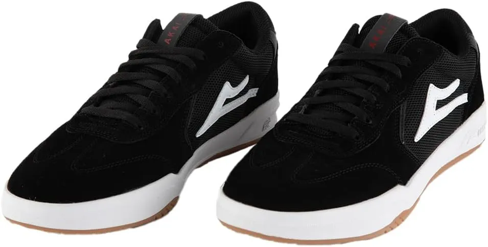 Lakai Atlantic Men's Skate Shoe, Black/White Suede, 9.5