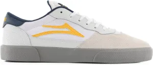 Lakai Men’s Cambridge Low-Top Skateboarding Shoe - White/Yellow Suede, 9 US