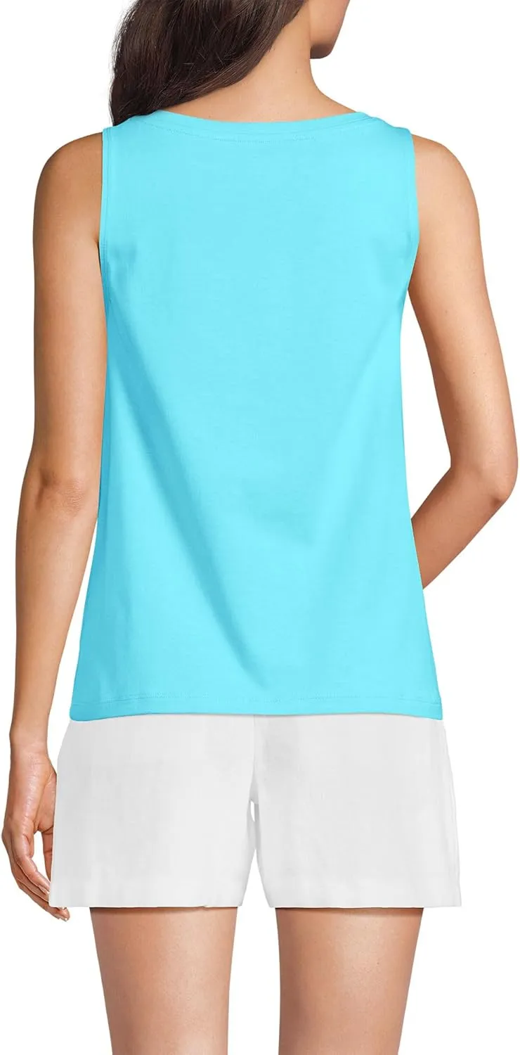 Lands' End Women's American-Grown Supima Cotton Tank Top