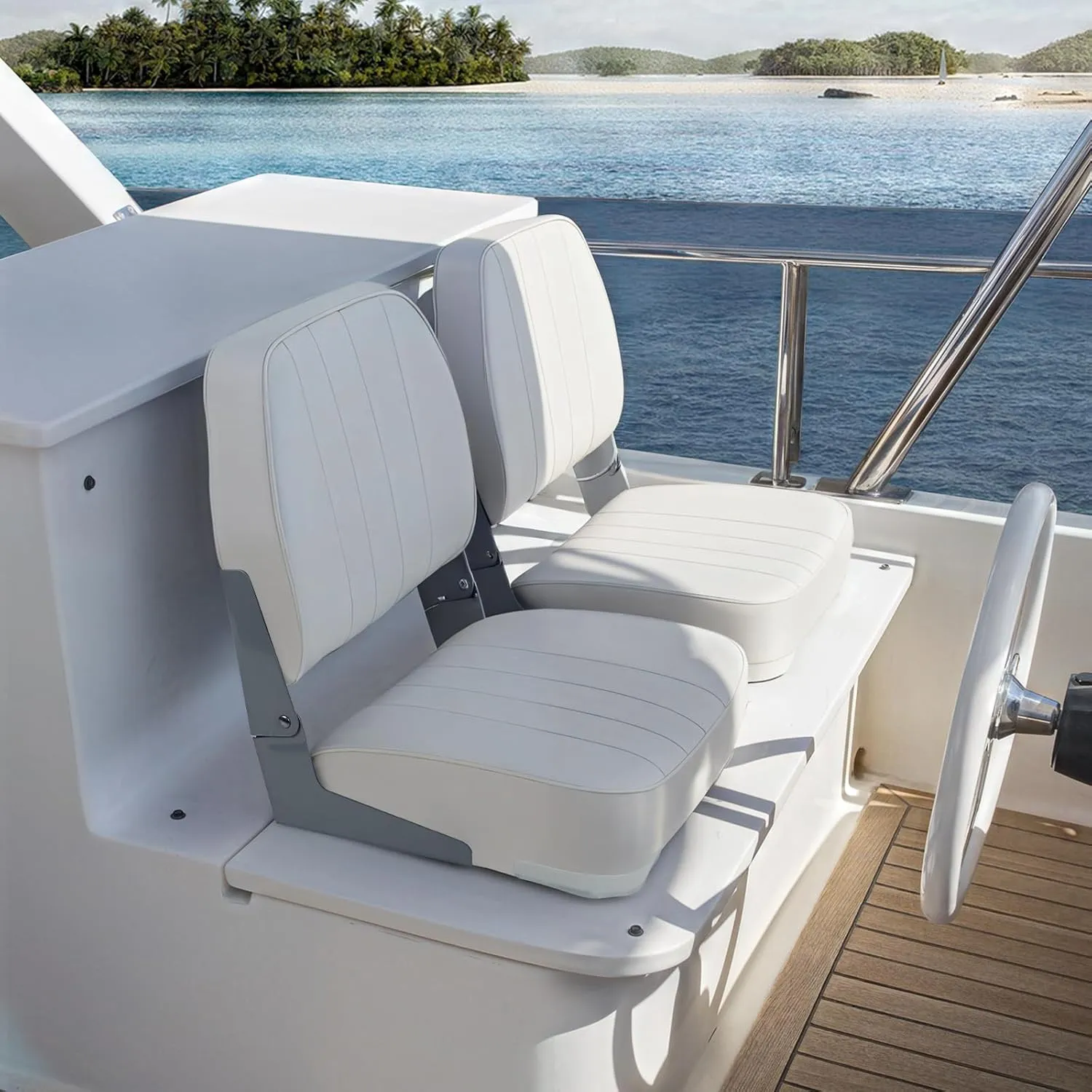 Leader Accessories Classic Low Back Folding Boat Seat