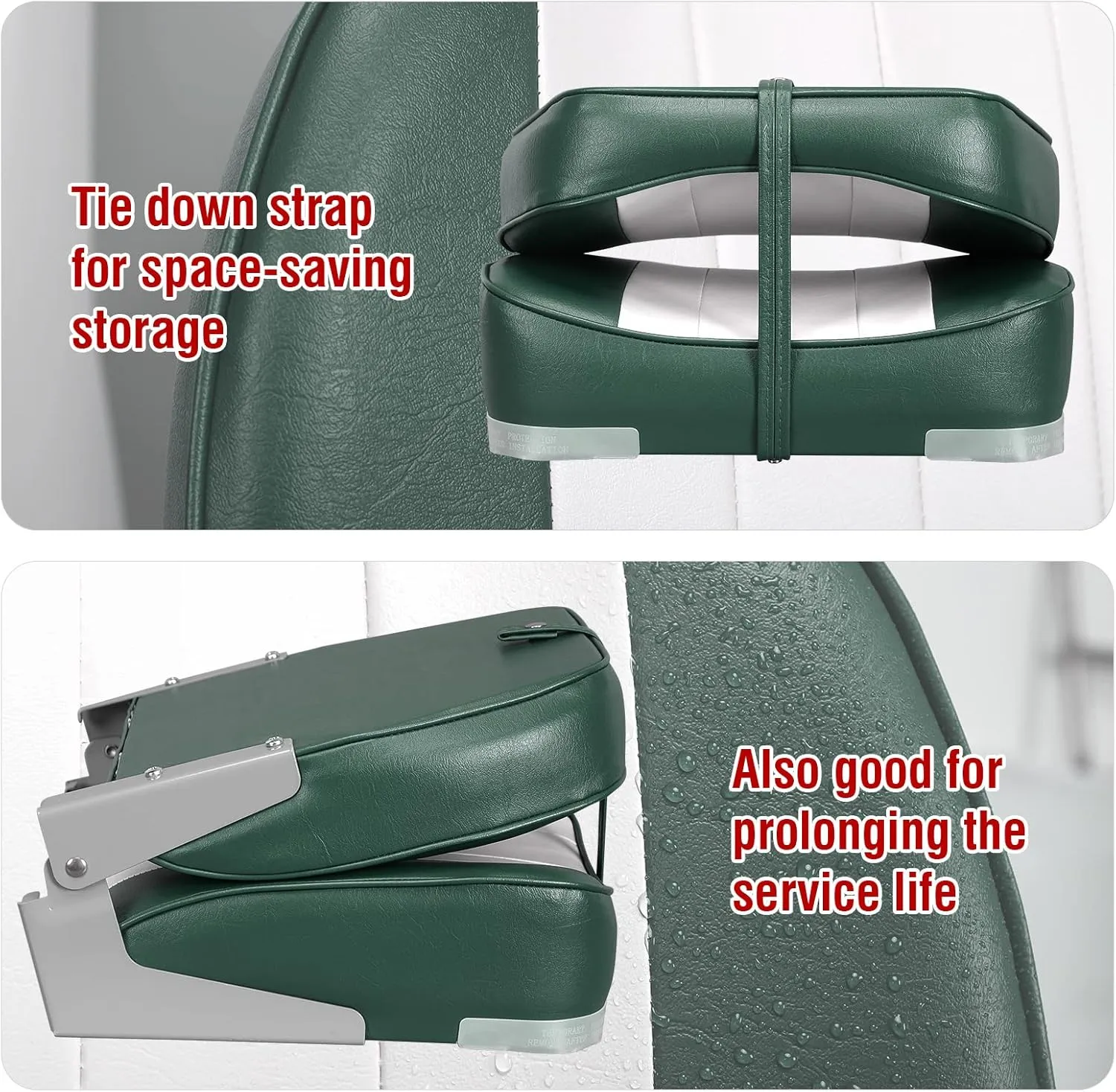 Leader Accessories Classic Low Back Folding Boat Seat