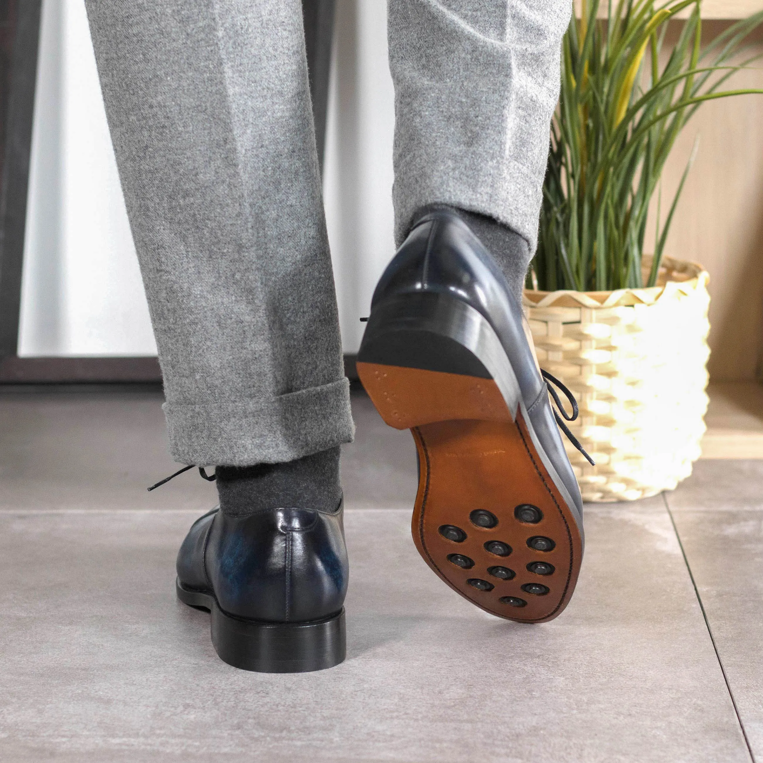 Leather Oxford Zurigo │ Denim Patina