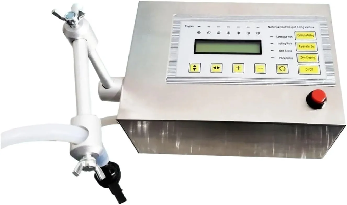 Liquid Filling Machine, Liquid Filling Machine Water Filler Digital Control Drink Mini Electric Lcd Display Water Perfume Milk Juice Bottle 0-4000ml,Suitable for Liquids