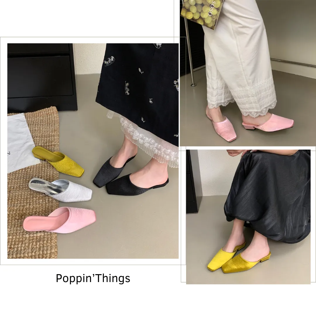 Luna Silk Mules