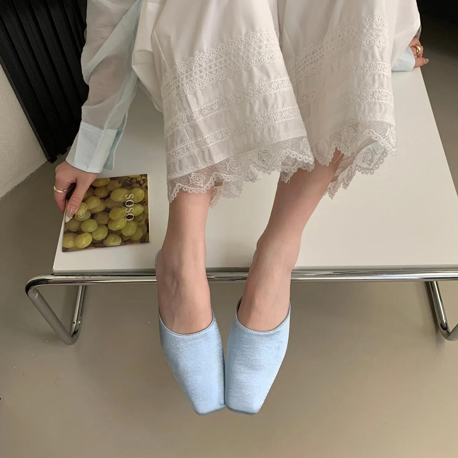 Luna Silk Mules